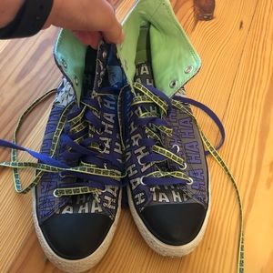 The Joker Converse High Tops Size 11